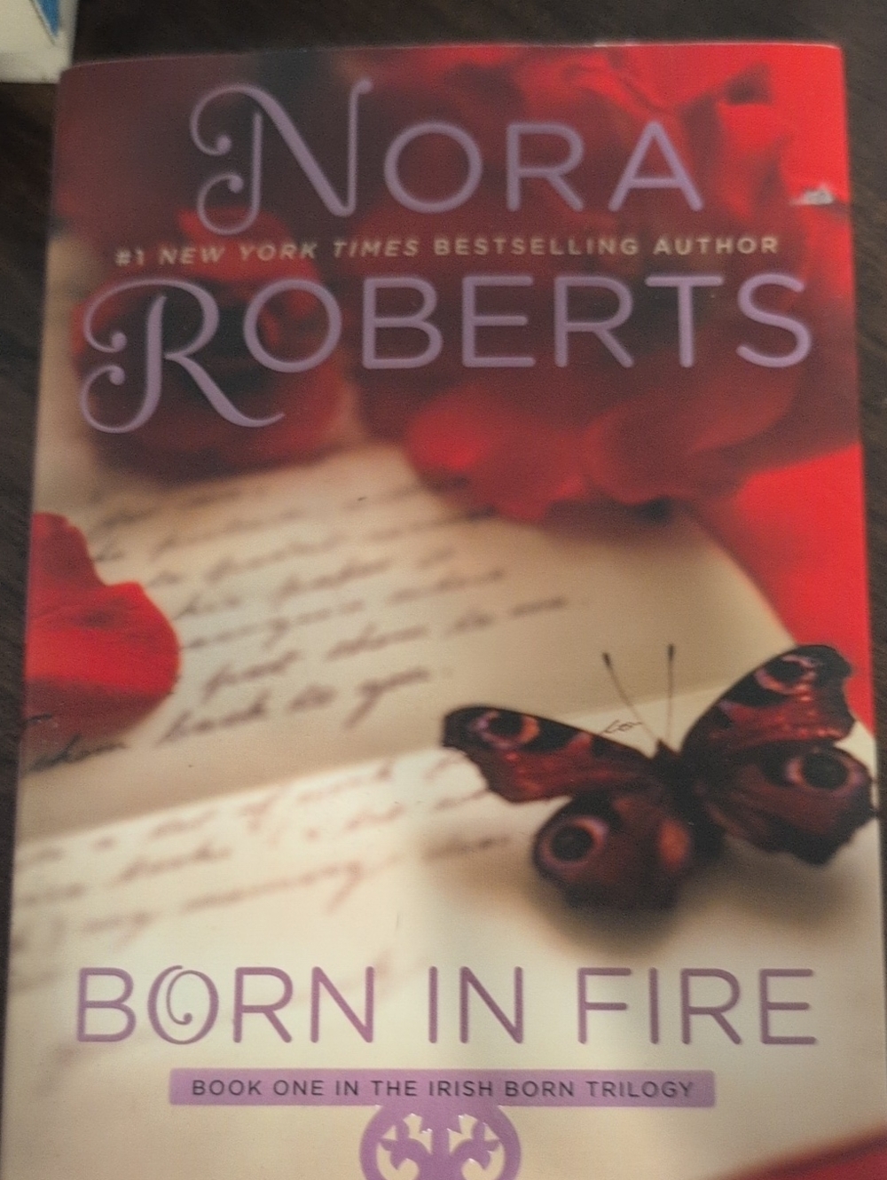Born in Fire Decorative Book Cover Print - Red & Cream